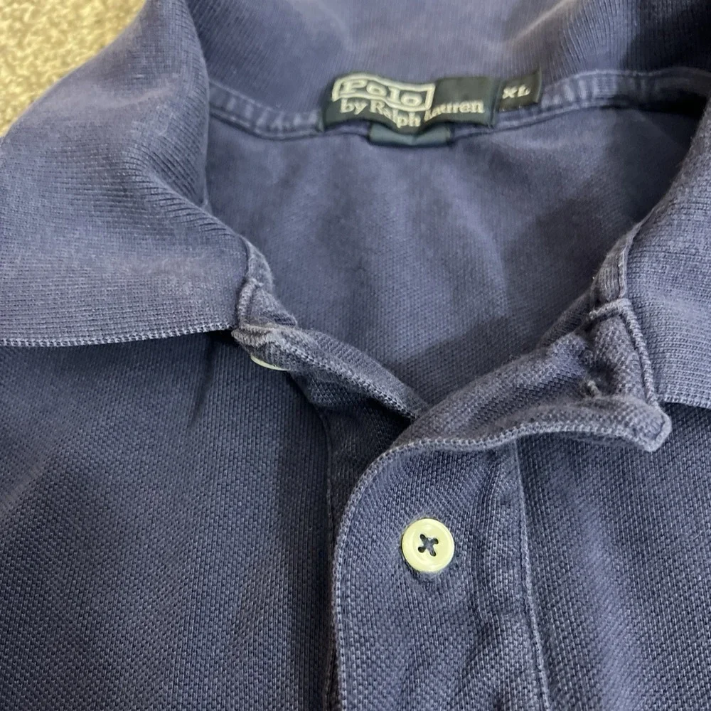 Polo Ralph Lauren Men's XL Navy Blue Short Sleeve Polo Shirt Red Pony Logo